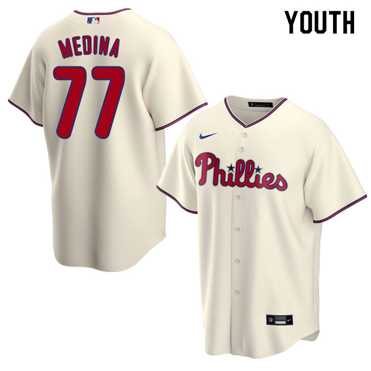 Nike Youth #77 Adonis Medina Philadelphia Phillies Baseball Jerseys Sale-Cream